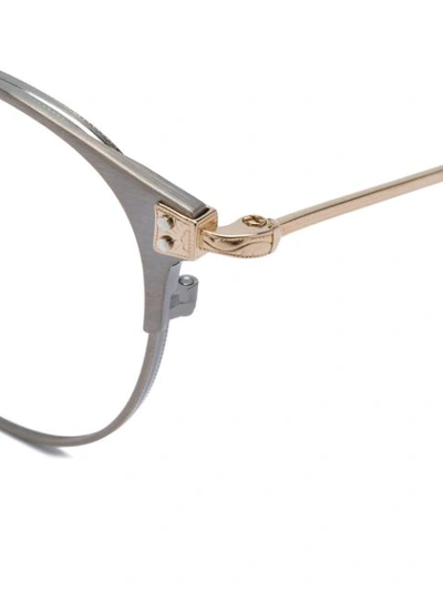 Shop Eyevan7285 Classic Round Glasses - Metallic