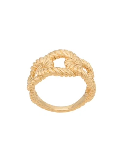 Shop Aurelie Bidermann Chainlink Ring In Gold