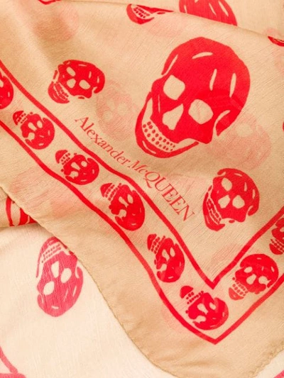 Shop Alexander Mcqueen Skull Scarf In 9674 Rope/red