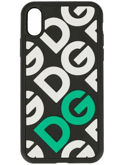 Shop Dolce & Gabbana Dg Logo Iphone X Case In Black