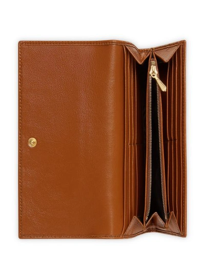 Shop Gucci Rajah Continental Wallet In Braun
