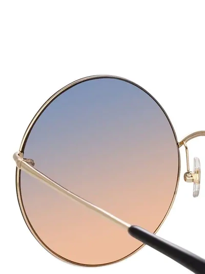 Shop Matthew Williamson Round Gradient Sunglasses - Metallic