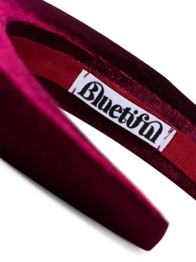 Shop Bluetiful Milano Velvet Padded Headband In Red