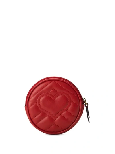 Shop Gucci Gg Marmont Coin Purse In Red