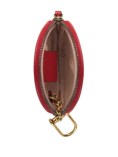 Shop Gucci Gg Marmont Coin Purse In Red