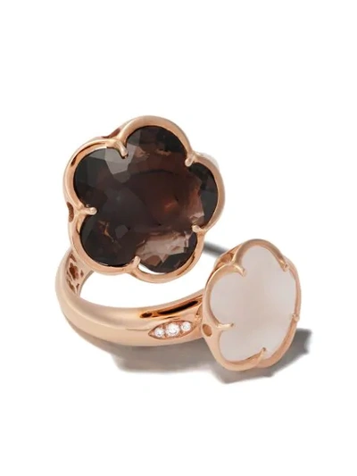Shop Pasquale Bruni 18kt Rose Gold Bon Ton Quartz And Diamond Ring