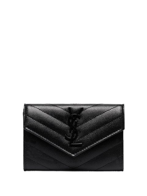 saint laurent monogram quilted leather wallet