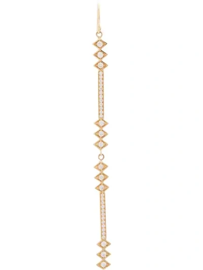 Shop Azlee Light Rod Full Diamond Earrings - Yellow