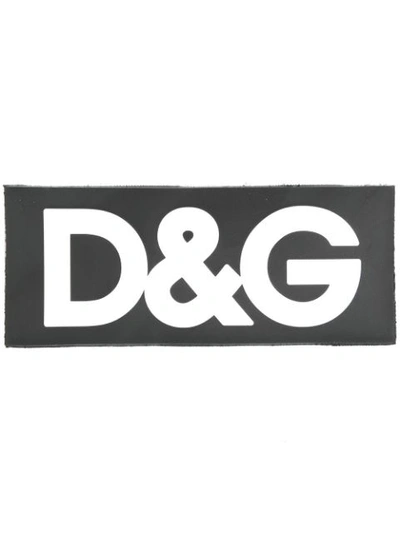 Shop Dolce & Gabbana D&g Tape Patch In Black