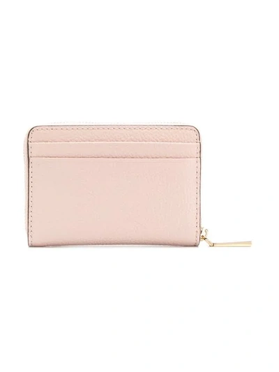 Shop Michael Michael Kors Zipped Logo Wallet In 187 Soft Pink
