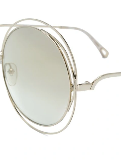 Shop Chloé Carlina Sunglasses In Metallic