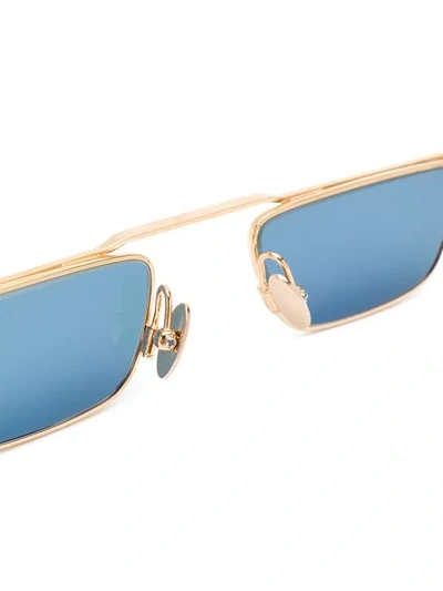 Shop Christian Roth Sonnenbrille Mit Rechteckigem Gestell In Gold