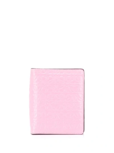 LOEWE MONOGRAM PATTERN BI-FOLD WALLET - 粉色