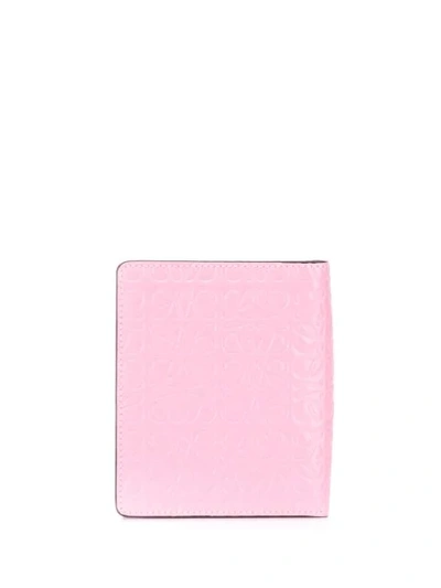 LOEWE MONOGRAM PATTERN BI-FOLD WALLET - 粉色