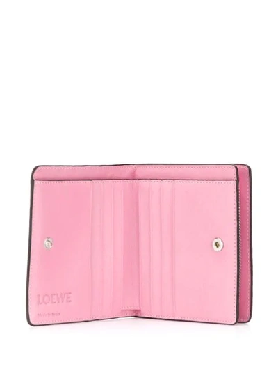 Shop Loewe Monogram Pattern Bi-fold Wallet In Pink