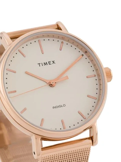 Shop Timex Fairfield 37mm Watch In Gold