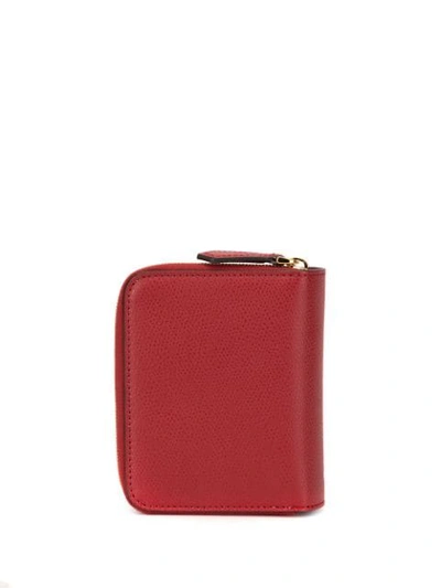 Shop Fendi Zipped Mini Wallet In Red