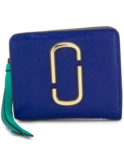 Shop Marc Jacobs Mini Compact Wallet In Blue