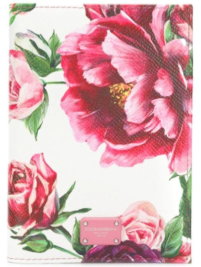 Shop Dolce & Gabbana Peony Print Wallet - Multicolour