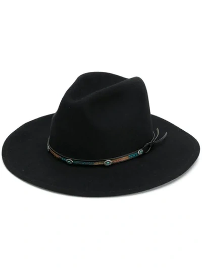 Shop Jessie Western Bead Trim Hat In Black