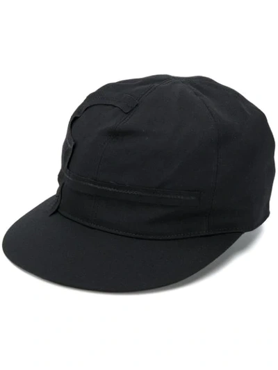 Shop Yohji Yamamoto Appliqué Detail Cap In Black