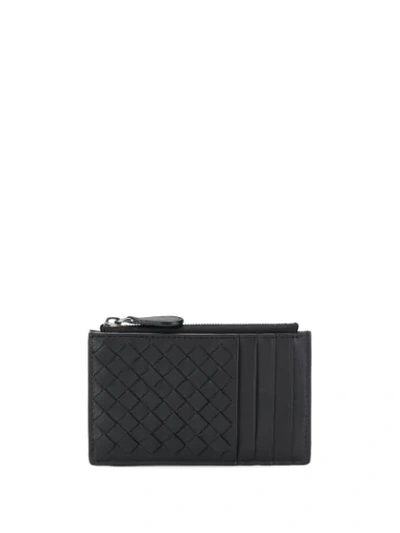 Shop Bottega Veneta Intrecciato Cardholder In Black