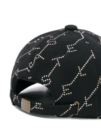 STELLA MCCARTNEY LOGO EMBROIDERED BASEBALL CAP - 黑色