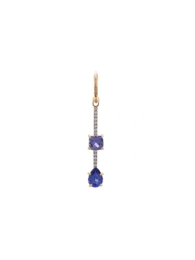 Shop Irene Neuwirth 18kt Rose Gold, Double Tanzanite And Diamond One-of-a-kind Earring - Pink