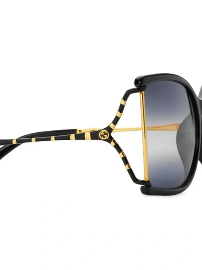 Shop Gucci Oversized-sonnenbrille Mit Farbverlauf In Black
