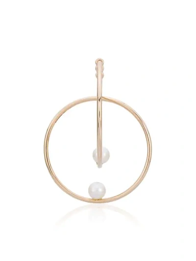 Shop Anissa Kermiche Double Rondeur Perlee Earring In Metallic