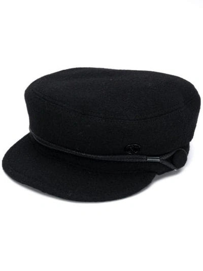 Shop Maison Michel New Abby Sailor Cap In Black