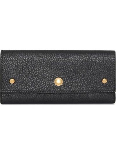 Shop Burberry Stud-detailing Continental Wallet In Black