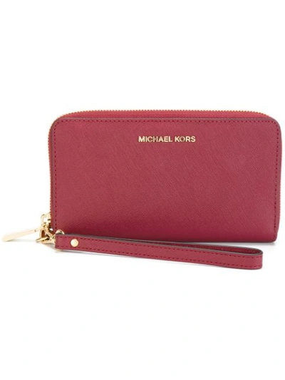 Shop Michael Michael Kors Zip Around Wallet - Red