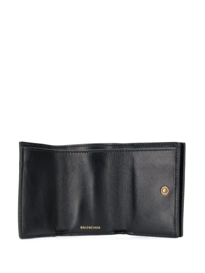 Balenciaga Ville Mini Printed Leather Wallet In Black | ModeSens