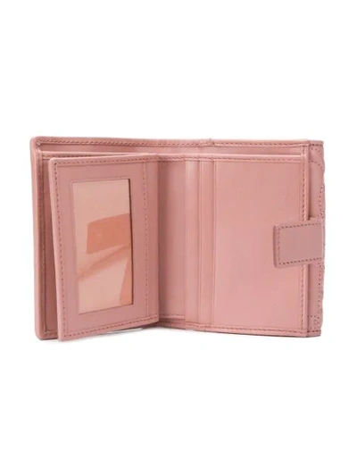 Shop Ferragamo Gancino Quilted Wallet In Pink