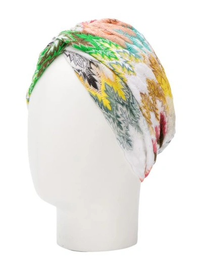 Shop Missoni Patterned Turban In Red