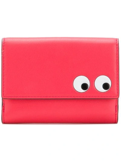 Shop Anya Hindmarch Compact Eyes Wallet - Red
