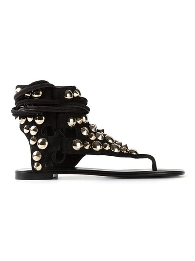 Giuseppe Zanotti Studded Sandals In Black