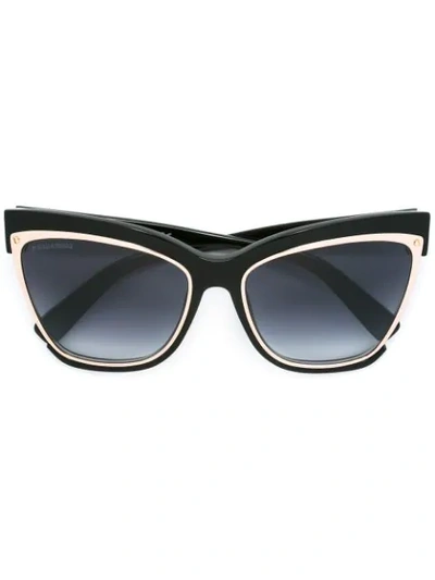Shop Dsquared2 Amber Sunglasses In Black