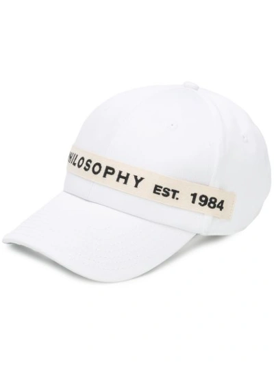 Shop Philosophy Di Lorenzo Serafini Logo Patch Baseball Cap In White