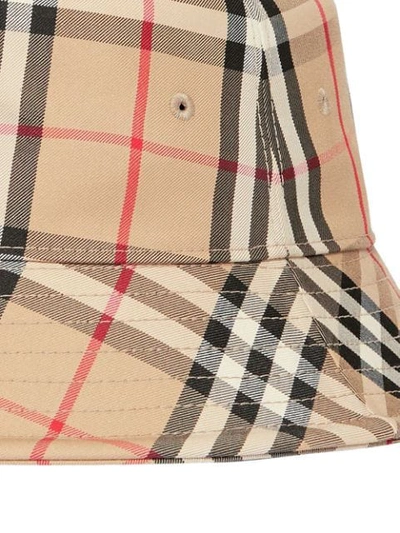 Shop Burberry Vintage Check Bucket Hat In Neutrals