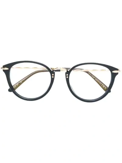 Shop Elie Saab Round Frame Glasses - Black