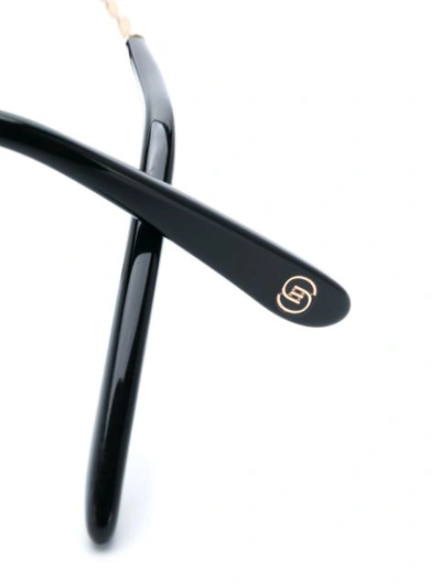 Shop Elie Saab Round Frame Glasses - Black