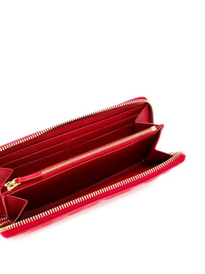 Shop Fendi Ff Motif Continental Wallet In Red