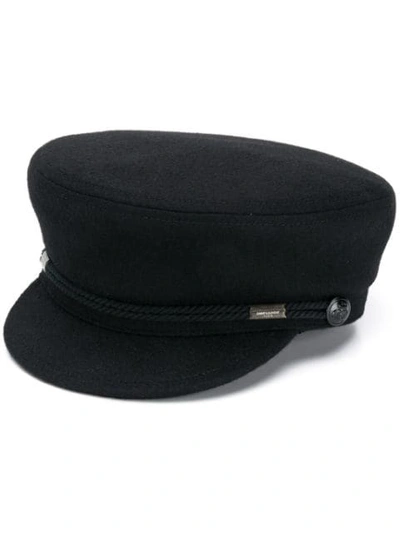 Shop Saint Laurent Sailor Hat In Black