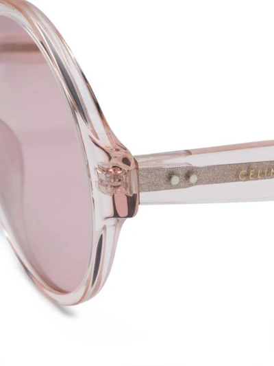 Shop Celine Oversized Round Sunglasses In Pink