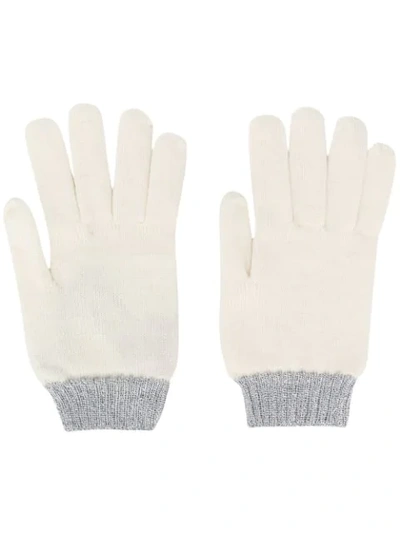 Shop Missoni Two-tone Gloves In S006a White