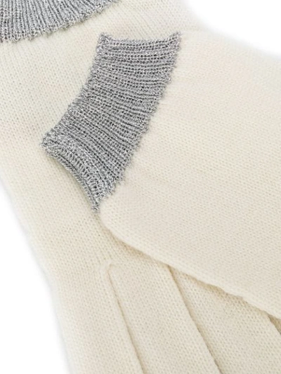 Shop Missoni Two-tone Gloves In S006a White