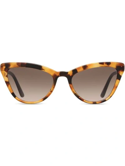 Shop Prada Ultravox Sunglasses In Brown