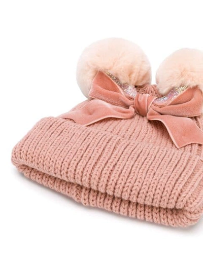Shop Ca4la Pom-pom Beanie Hat - Pink